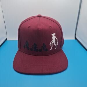 Stranger Things Demogorgon Snapback Hat Cap Netflix TV Series Maroon